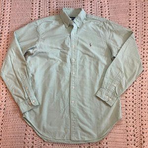 Ralph Lauren Green Classic Fit Cotton Oxford Button Down Shirt Sz 15 1/2 - 34/35